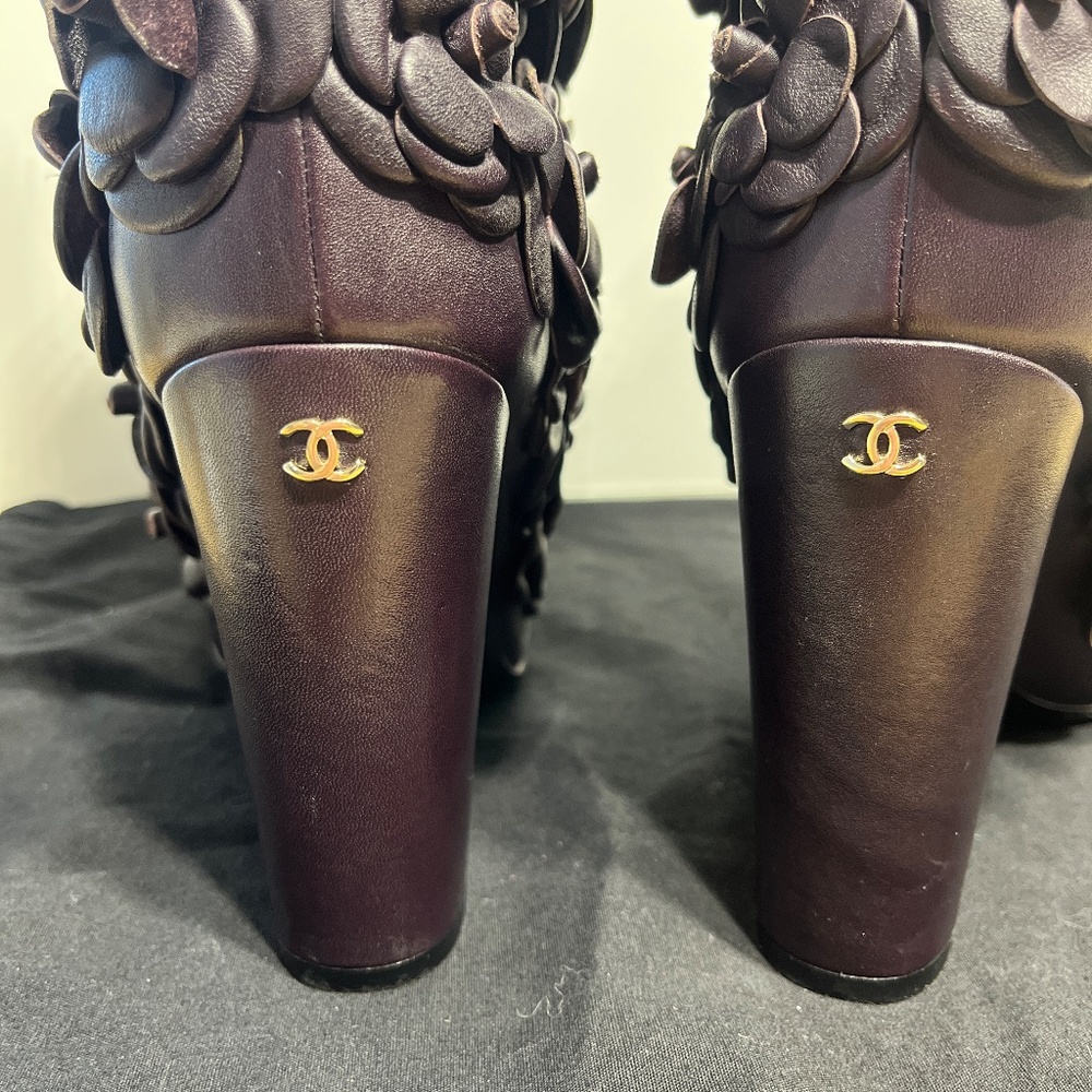 REDUCED Chanel Camellia Boots - Picture 10 of 12